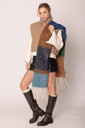 WCL120084 Sherrie Multi Stripe Cozy Scarf With Fringe