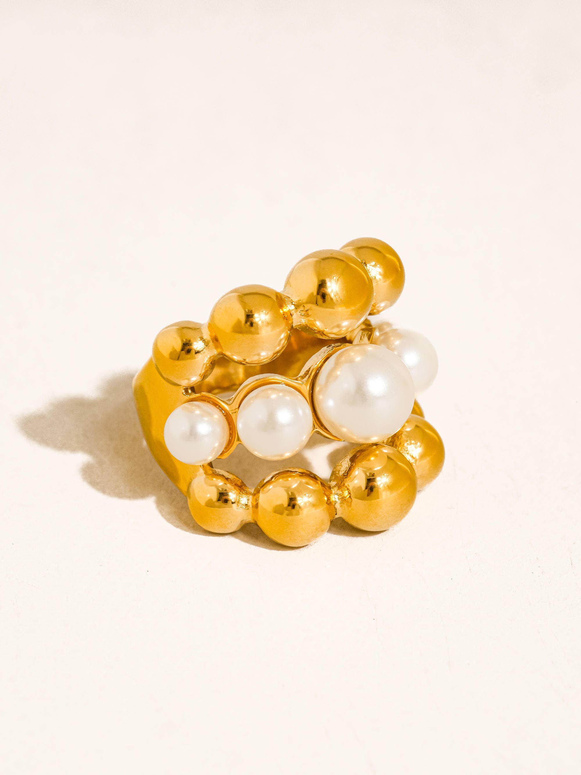18K Gold Non-Tarnish Statement Rings