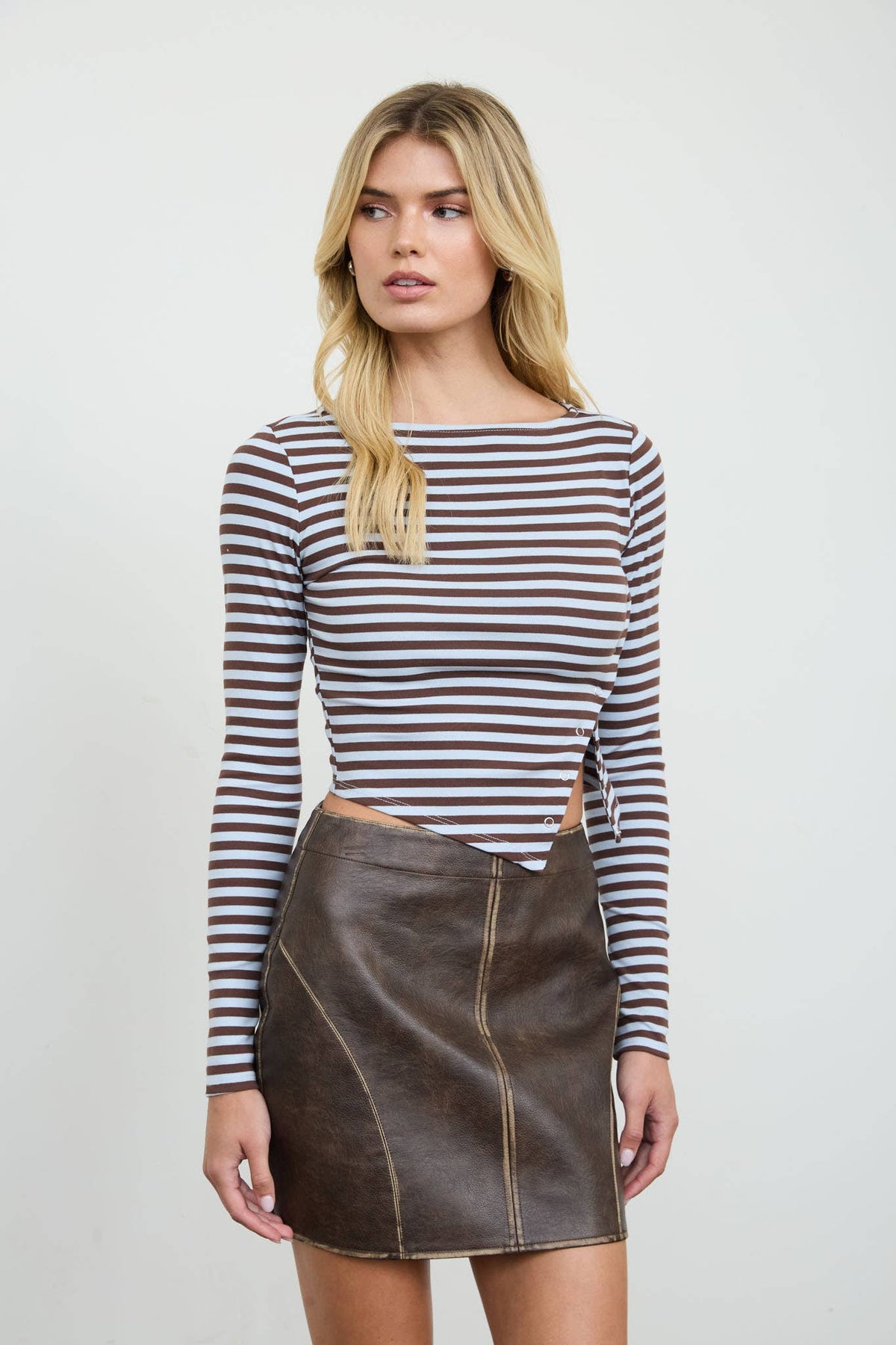 Cozy Company Asymmetrical Crop Top