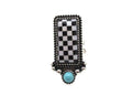 Western Checkered Bar TQ Cuff Ring