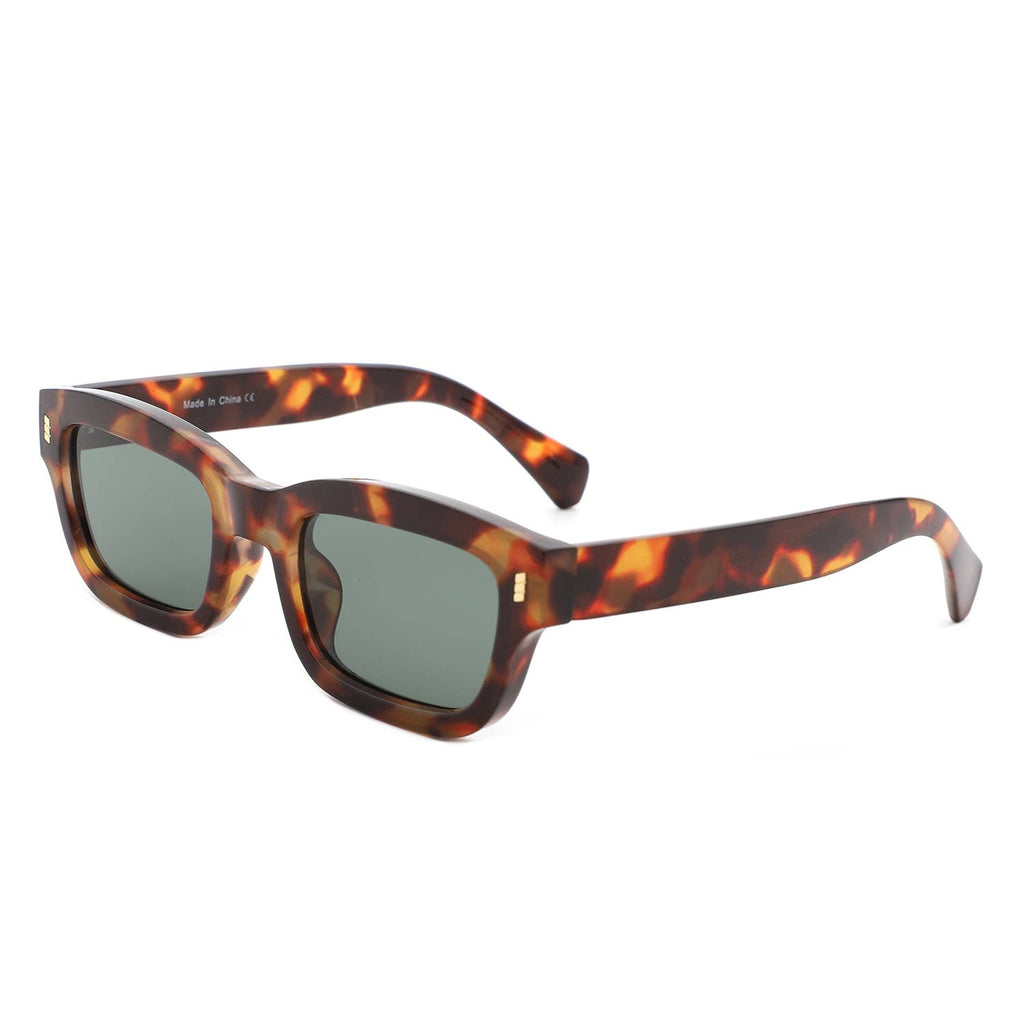 Rectangular Fashion Bold Vintage Inspired Sunglasses
