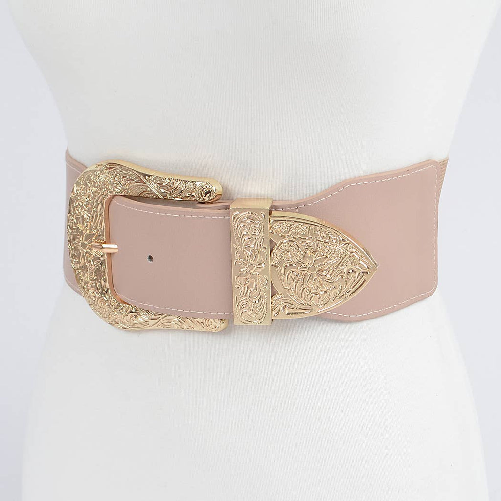 Wide Multi Metal Elastic Belt