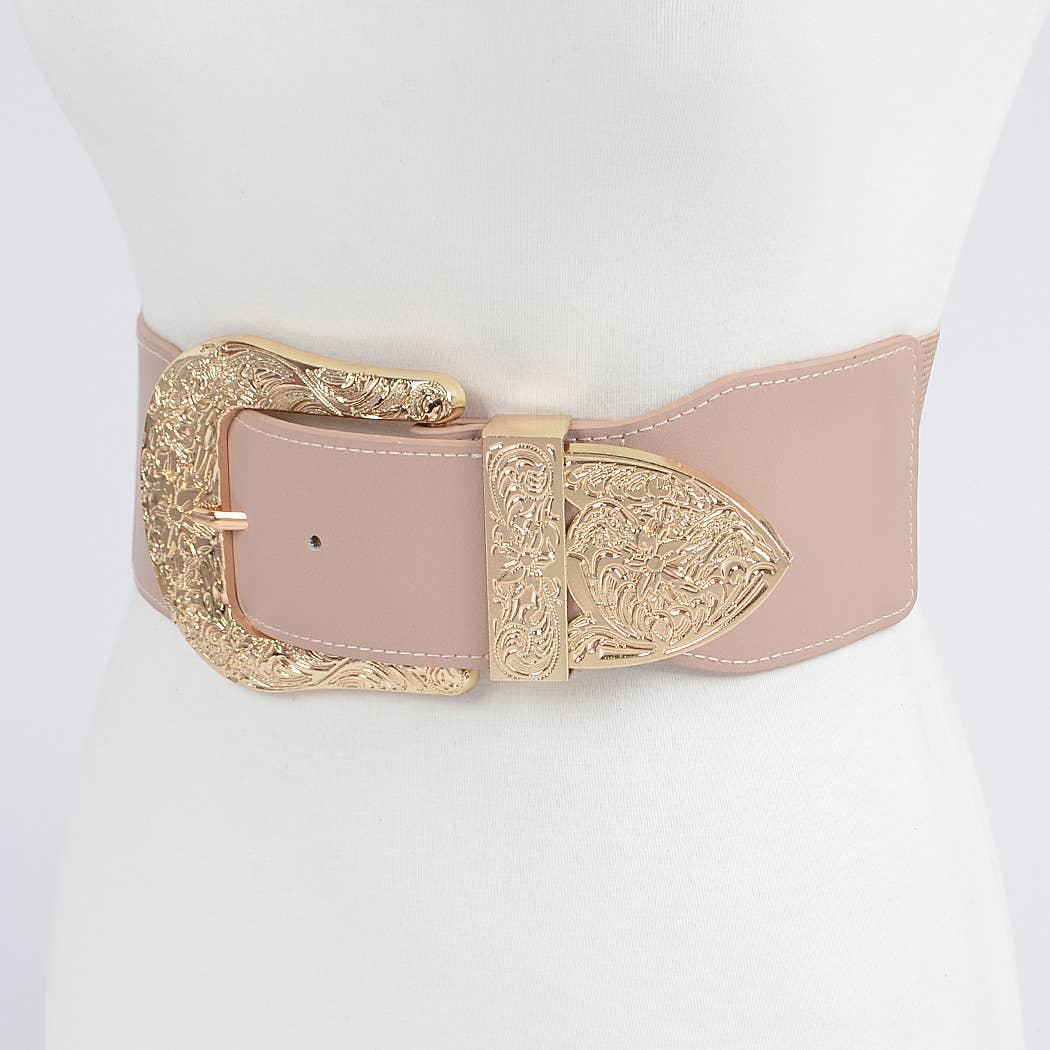 Wide Multi Metal Elastic Belt