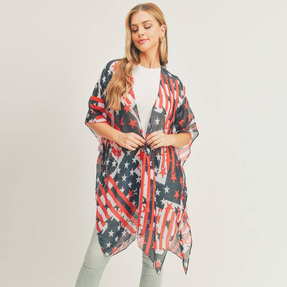 American USA Flag Kimono II