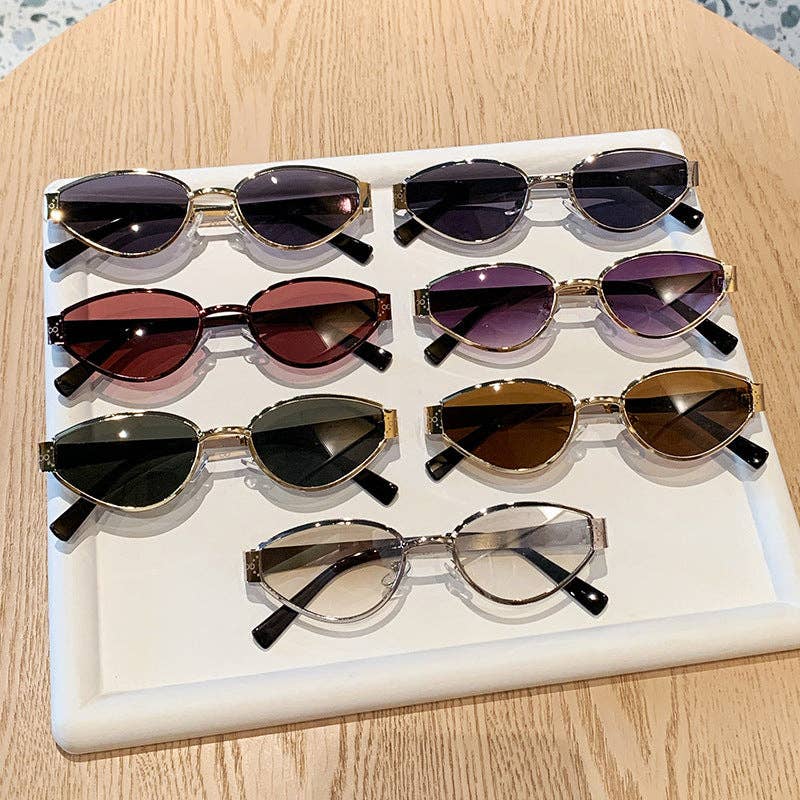 Trendy Metal Cat Eye Sunglasses for Women