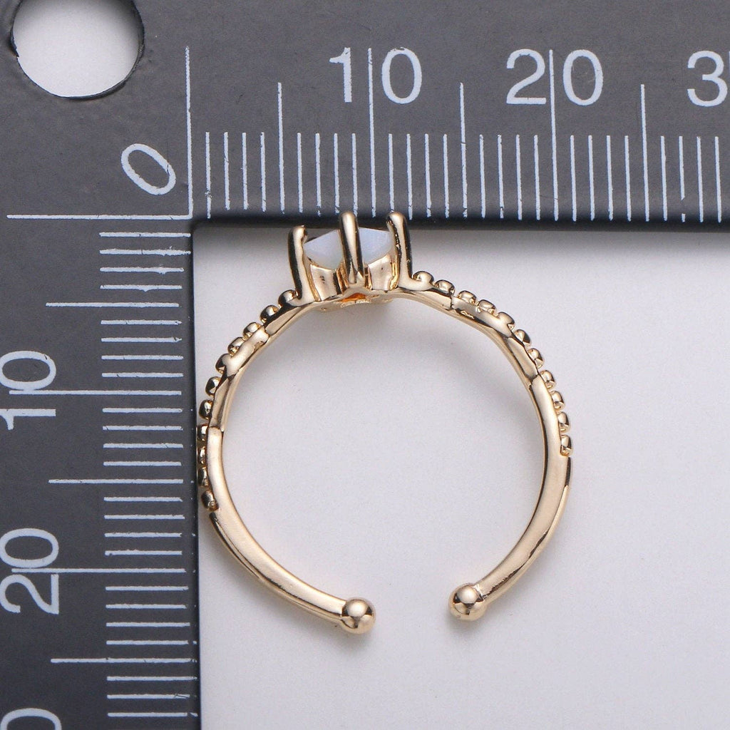 Dainty Star Ring Open Ring Cz Ring Minimalist Ring Crystal Ring Adjustable Ring Gold Ring Stacking Ring Girlfriend Christmas | R109