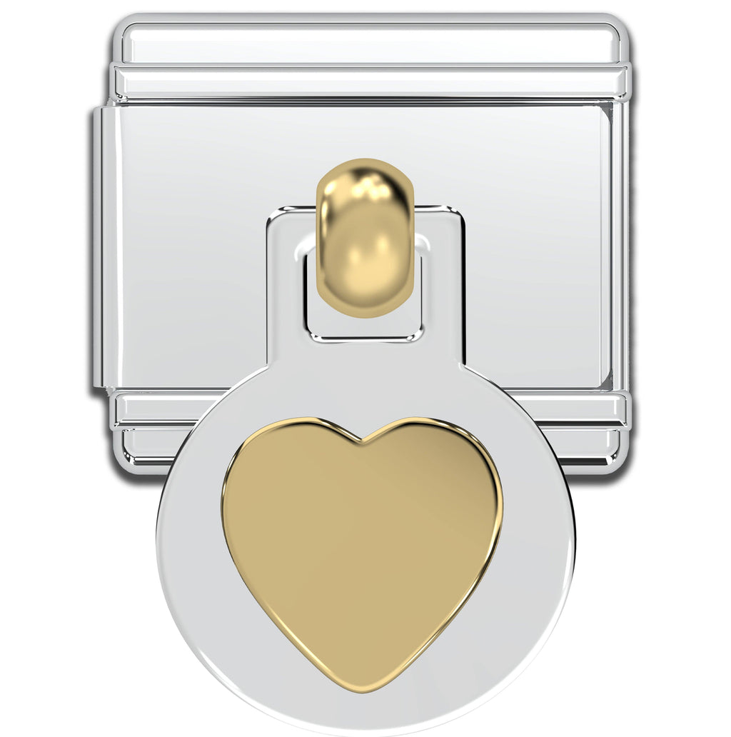 Italian Charm Bracelet Charms - Dangle Heart Links