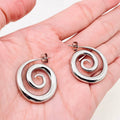 Smoke Shape Stainless Steel Hoop Earrings - FGS