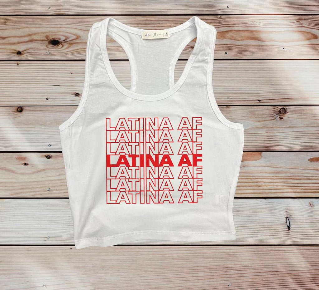 Latina Af Cropped Tank Top
