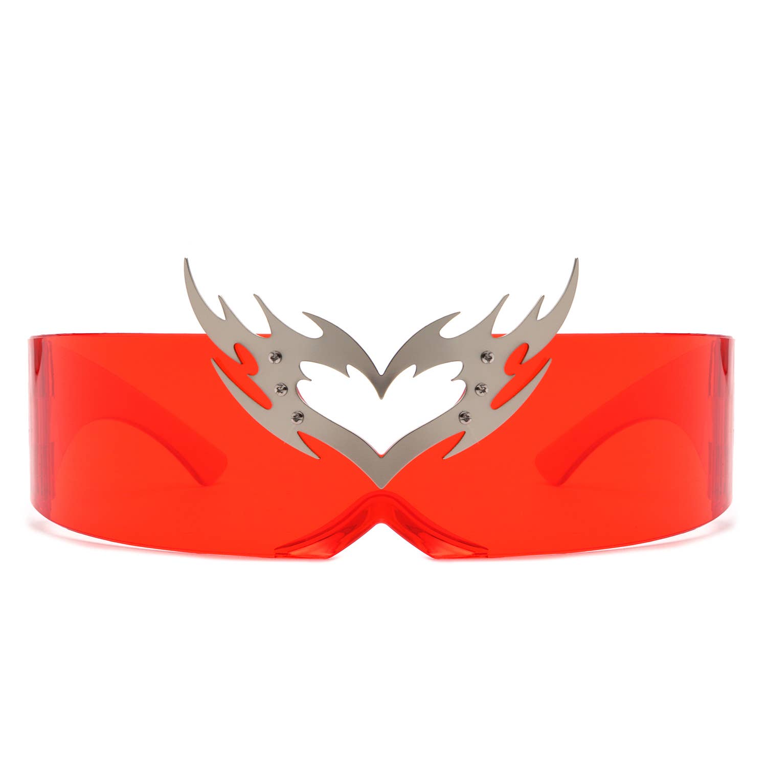 Futuristic Cyclops Wraparound Translucent Crown Sunglasses