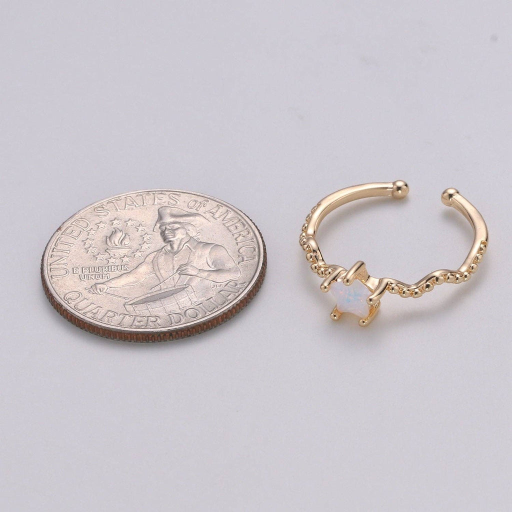 Dainty Star Ring Open Ring Cz Ring Minimalist Ring Crystal Ring Adjustable Ring Gold Ring Stacking Ring Girlfriend Christmas | R109