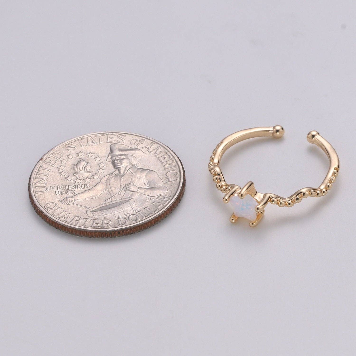 Dainty Star Ring Open Ring Cz Ring Minimalist Ring Crystal Ring Adjustable Ring Gold Ring Stacking Ring Girlfriend Christmas | R109