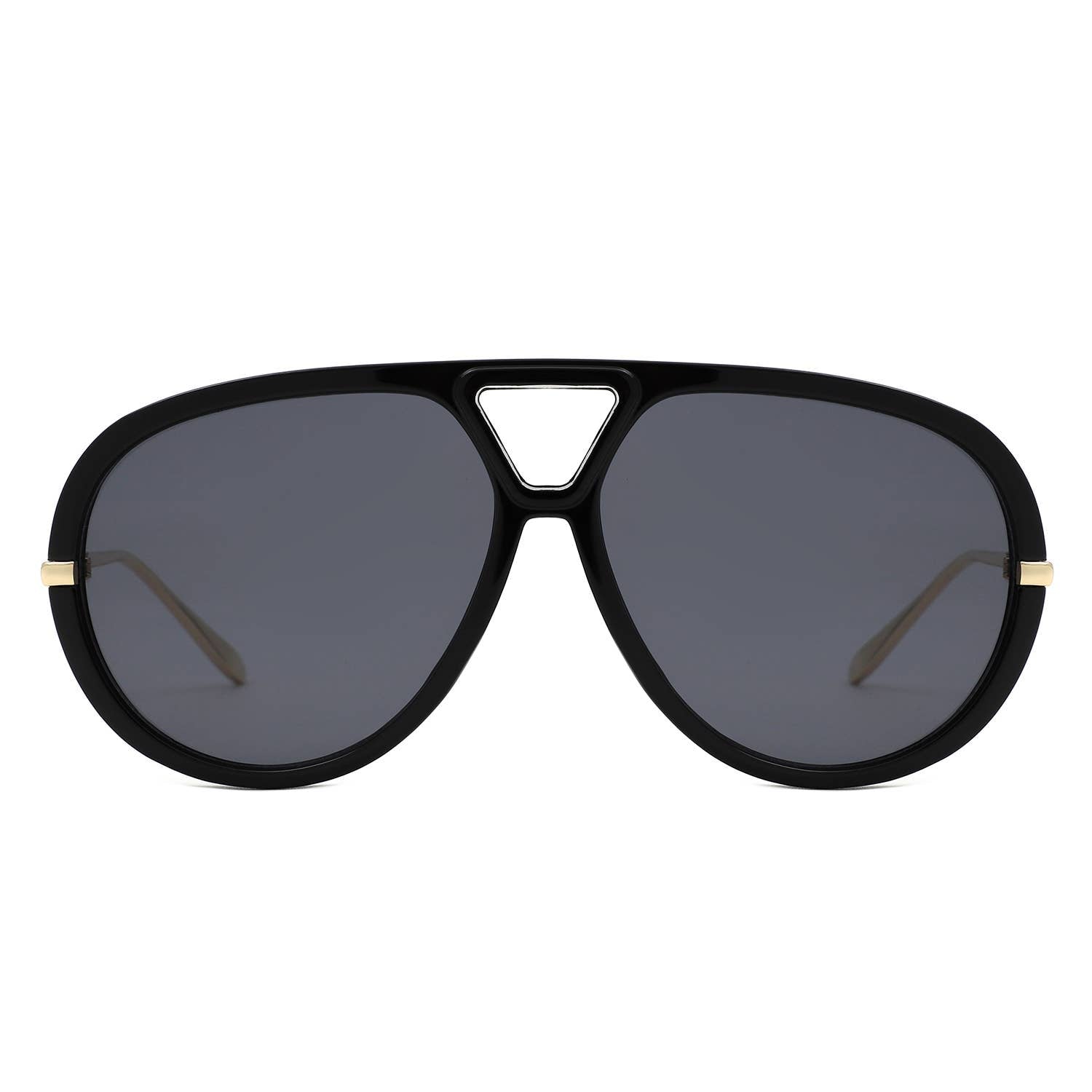 Retro Double Bridge Bold Fashion Aviator Sunglasses