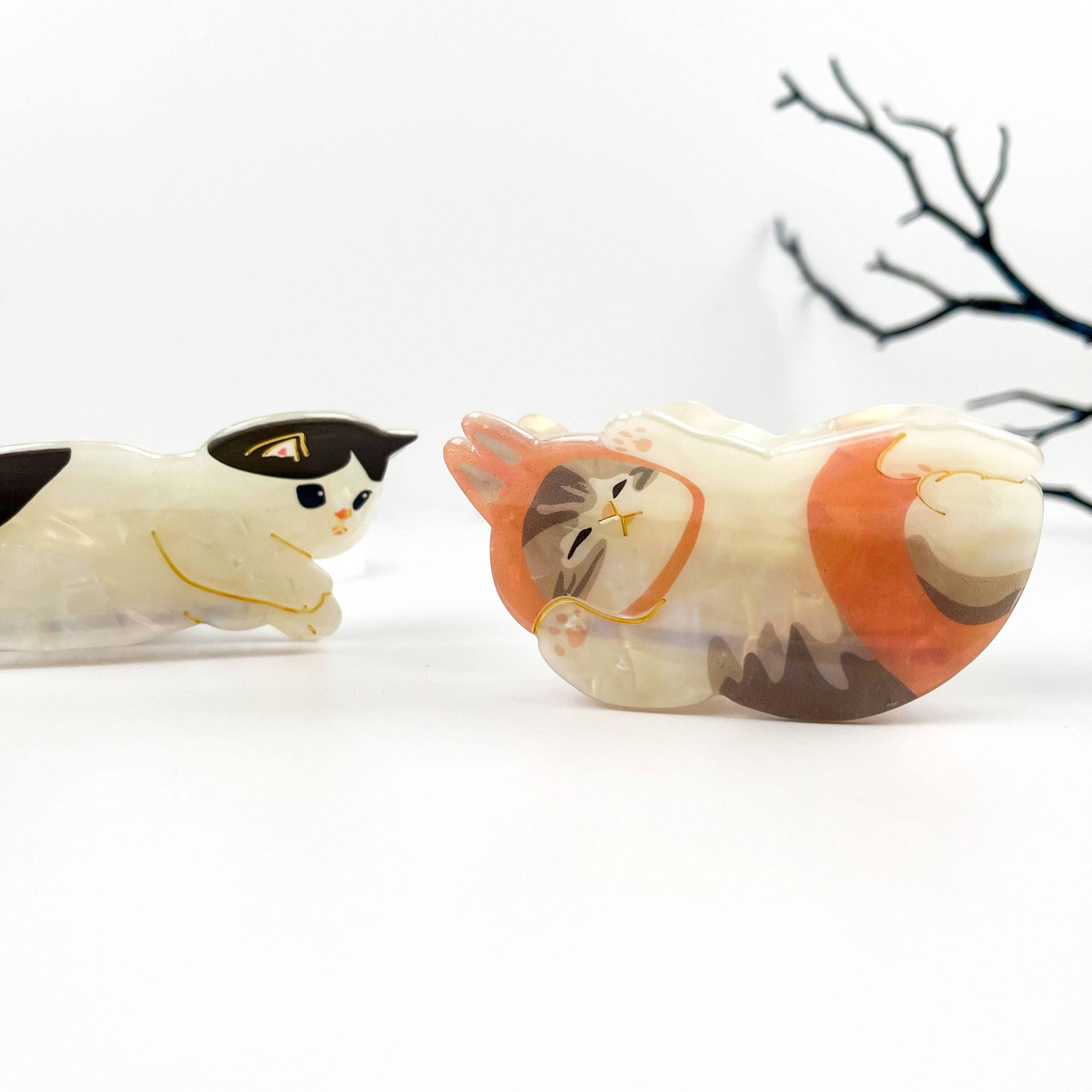 Lazy Cat Exquisite Acetate Animal Hair Claw Clip