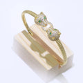 Gold Filled Panther Open Adjustable Bangle Quality Bracelet