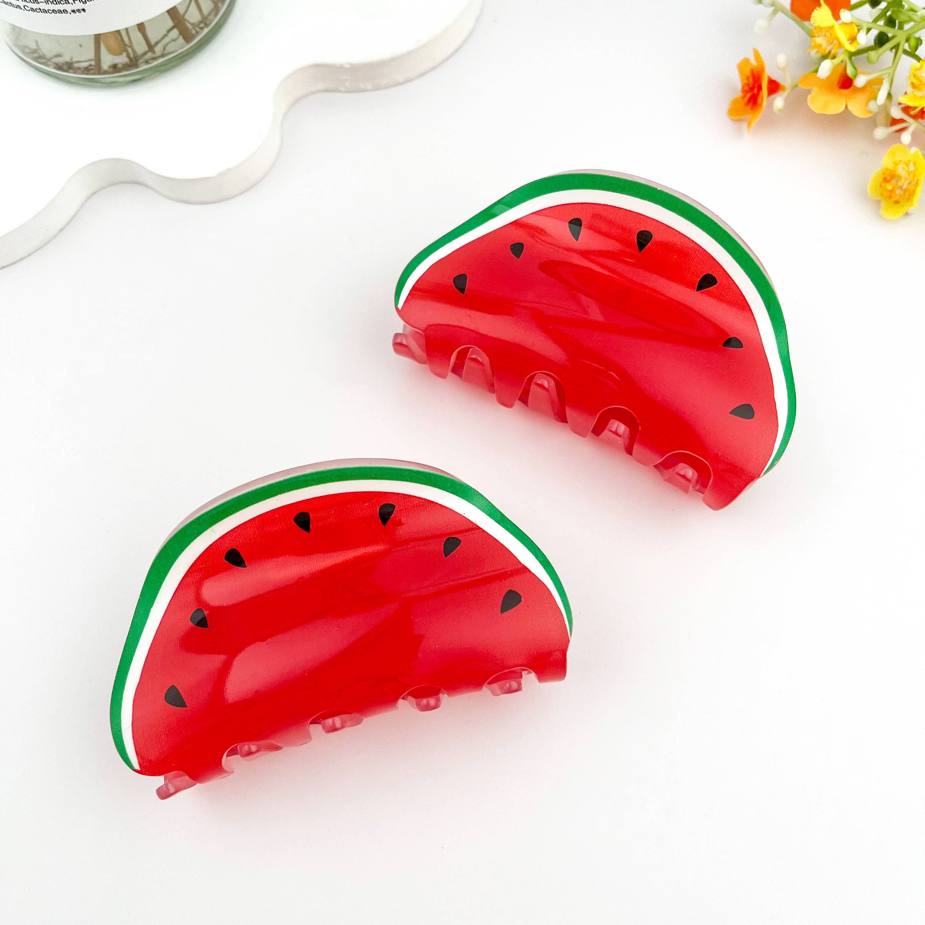Juicy Watermelon Fruit Hair Claw Clip – Fun Summer Style