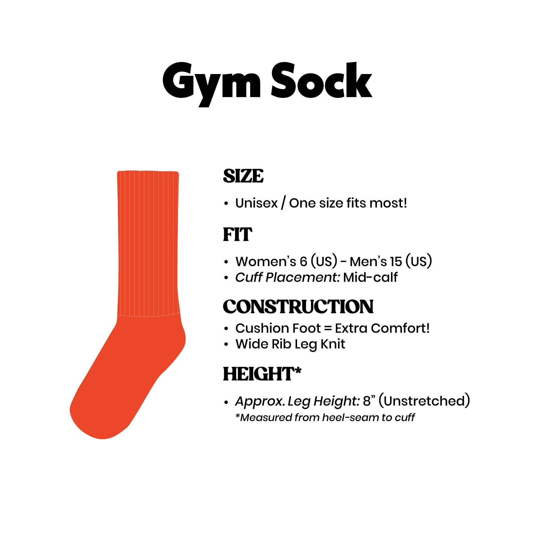 Big Clit Energy Gym Crew Socks