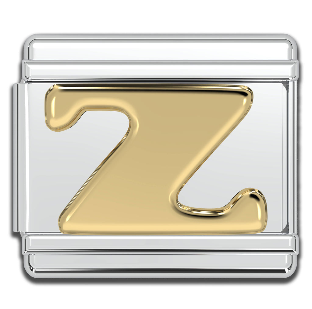Italian Charm Letters A-Z - 9mm Gold Bracelet Charms