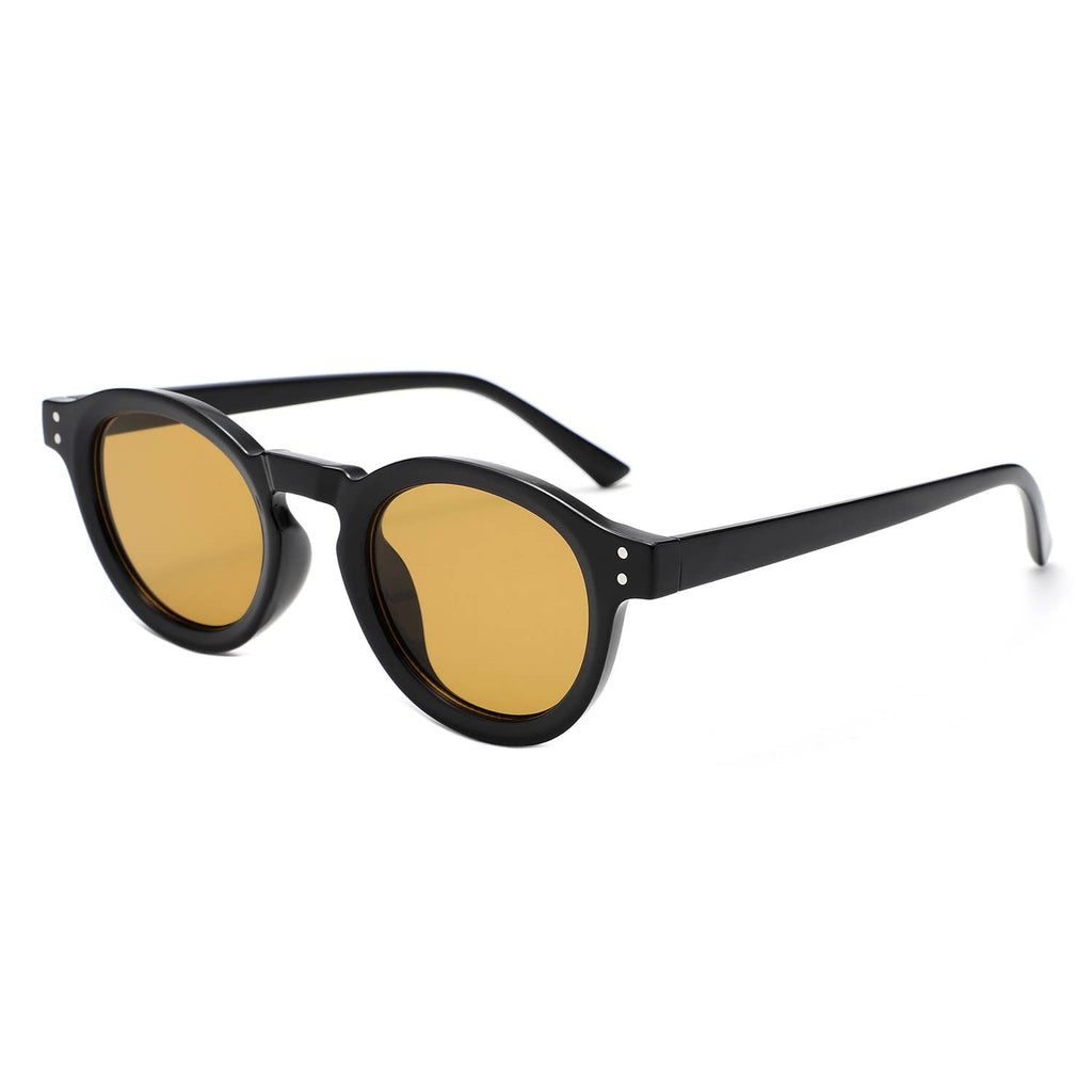 Classic Round Keyhole Tinted Lens Circle Fashion Sunglasses