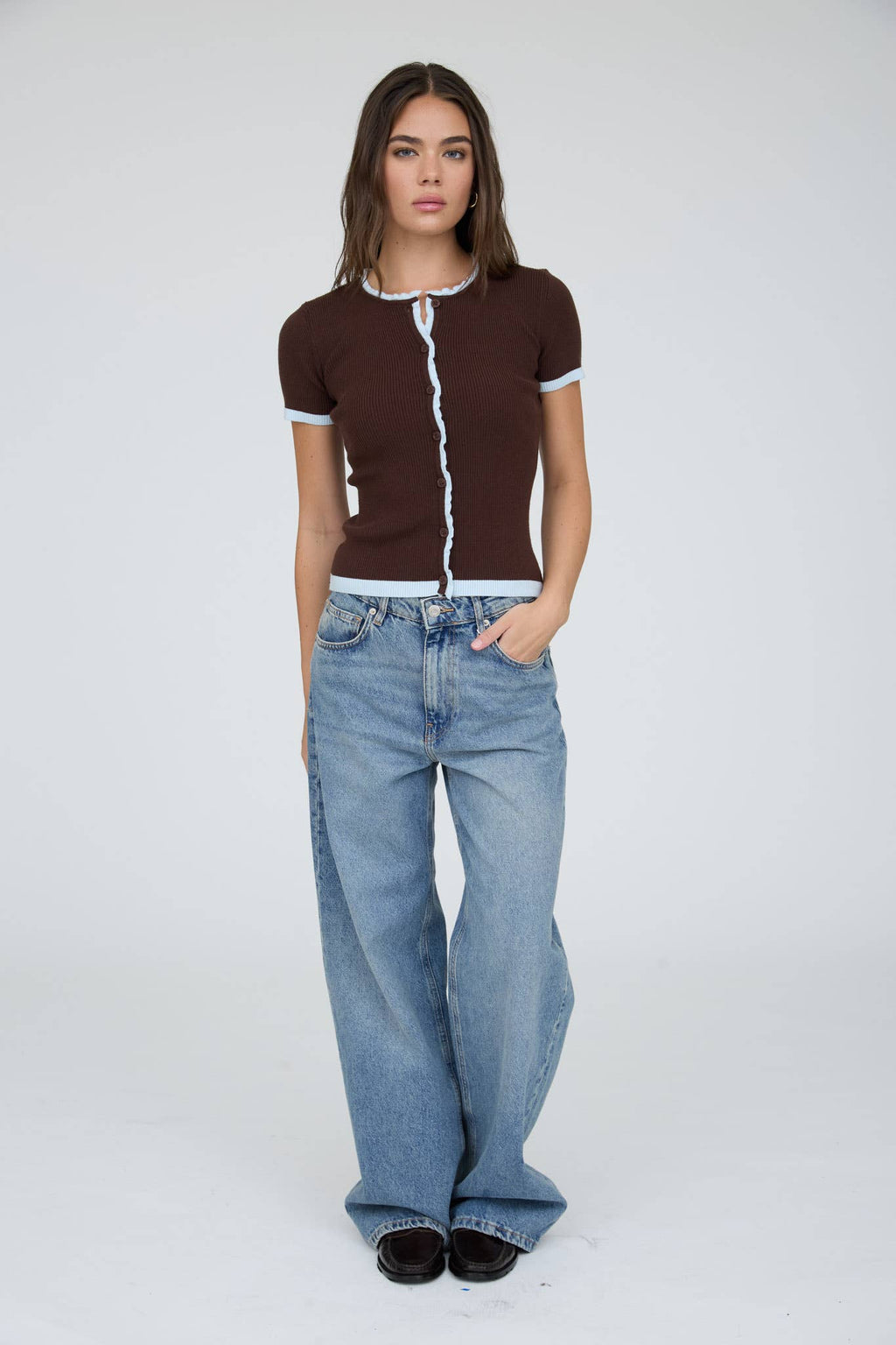 Library Date Short Sleeve Cardigan