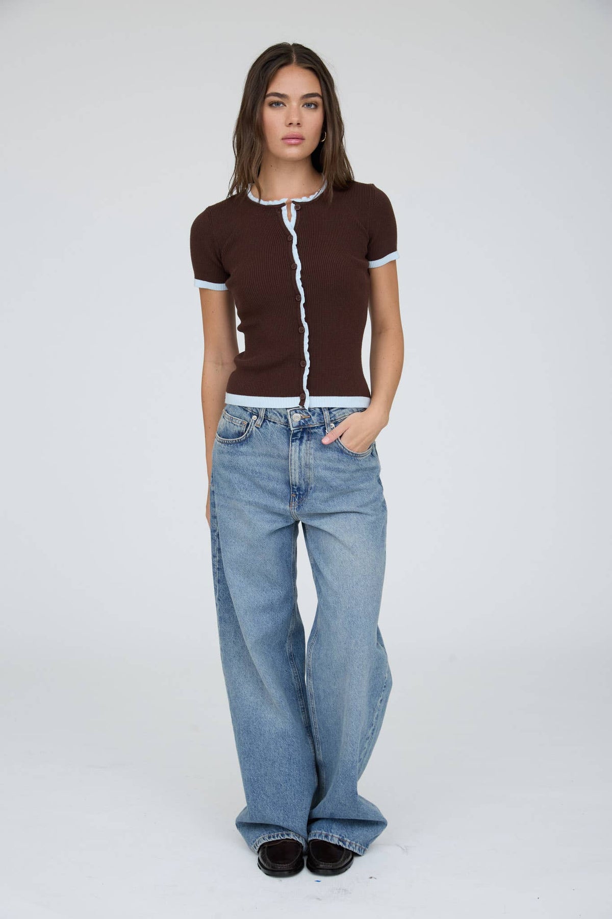 Library Date Short Sleeve Cardigan