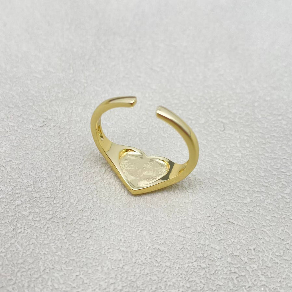 'FUCK YOU' 18k Gold Plated Glossy Heart Shaped Ring