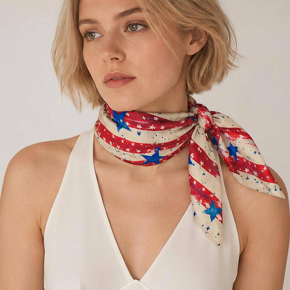 Vintage USA Flag Scarf