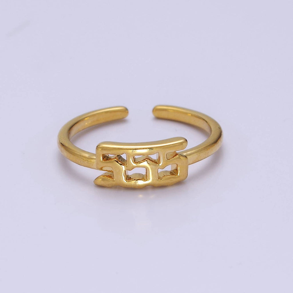 Gold/Silver Number Minimalist Casual Open Ring O2047~O2064