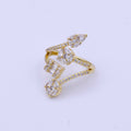 Gold Filled Teardrop Round Baguette CZ Multiple Band Ring