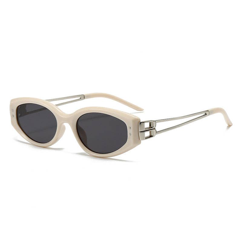 Cat Eye Sunglasses With Gold Trim Stylish UV400 Protection
