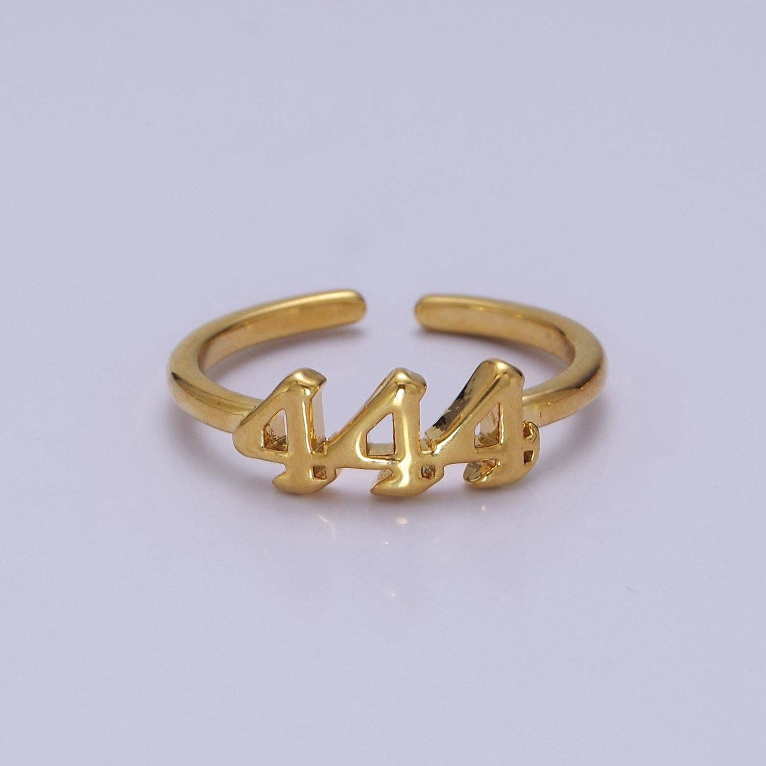 Dainty Angel Number Ring, Minimalist Gold Filled Ring Unisex