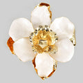 LAVISH LACQUERED FLOWER BROOCH PIN