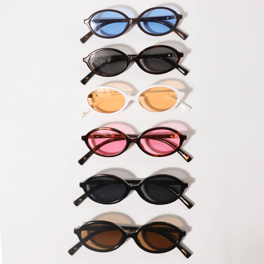 Women's Slim Oval Frame Sunglasses