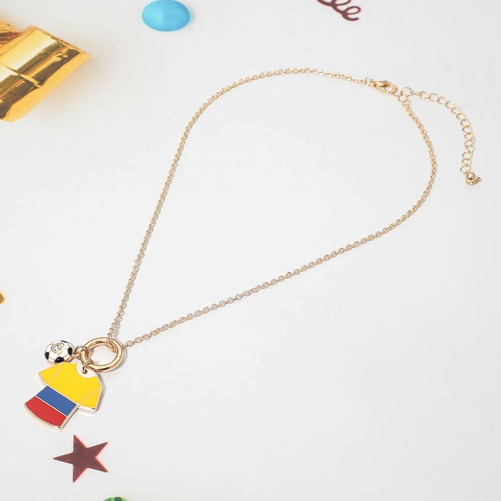 World Cup Soccer Jersey Necklace