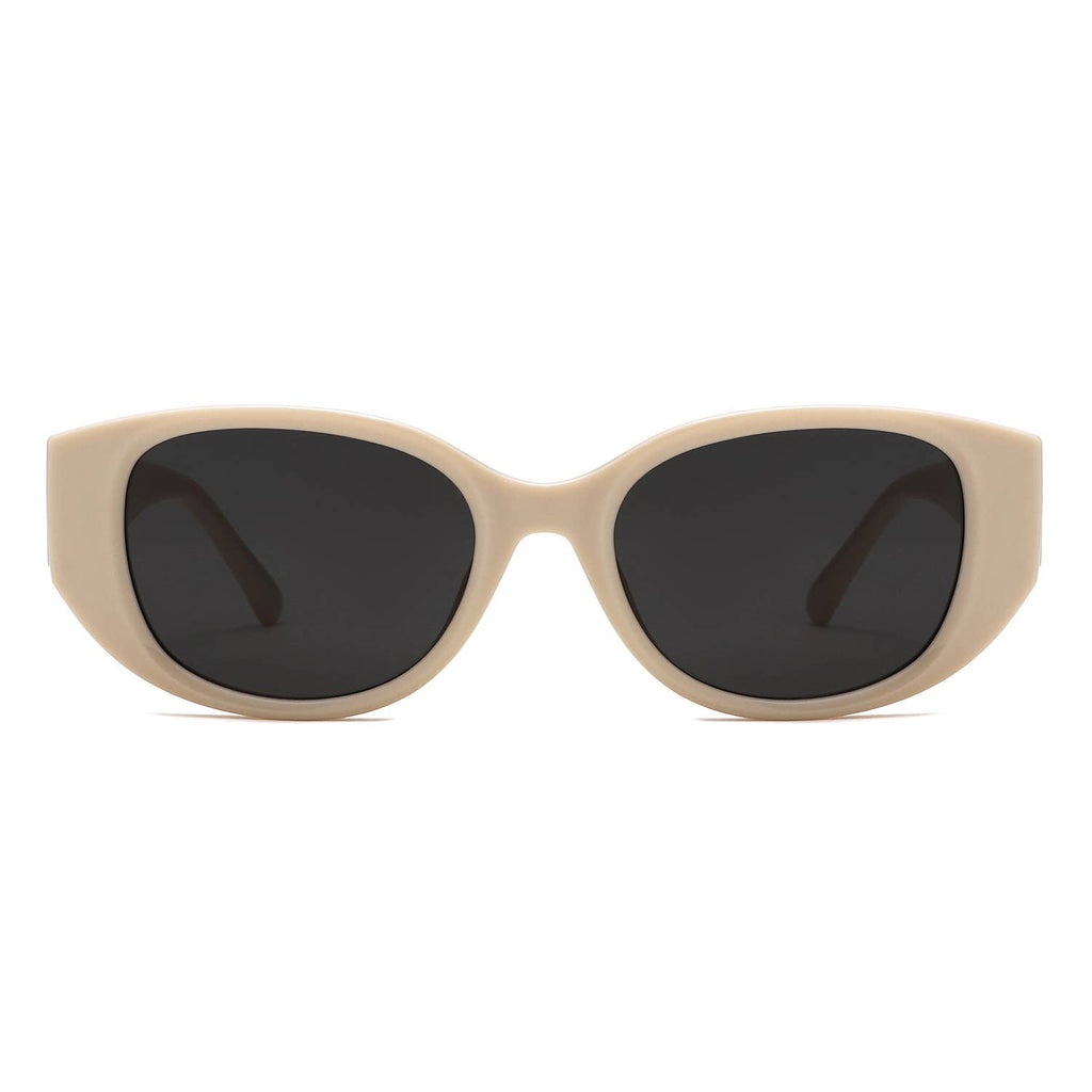 Women Cat Eye Sleek Angular Thick Frames Fashion Sunglasses