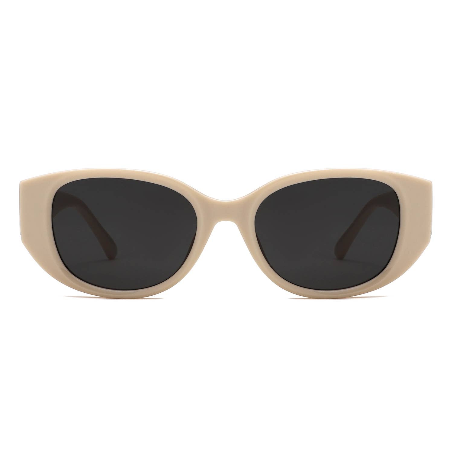 Women Cat Eye Sleek Angular Thick Frames Fashion Sunglasses