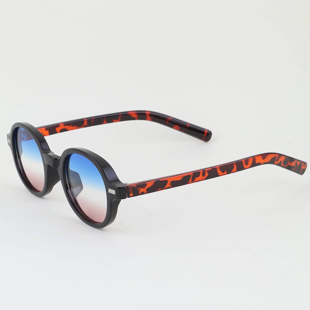 Modern Bar Gradient Round Sunglasses