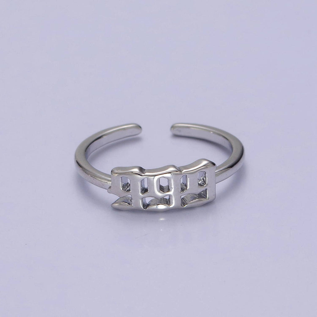 Gold/Silver Number Minimalist Casual Open Ring O2047~O2064