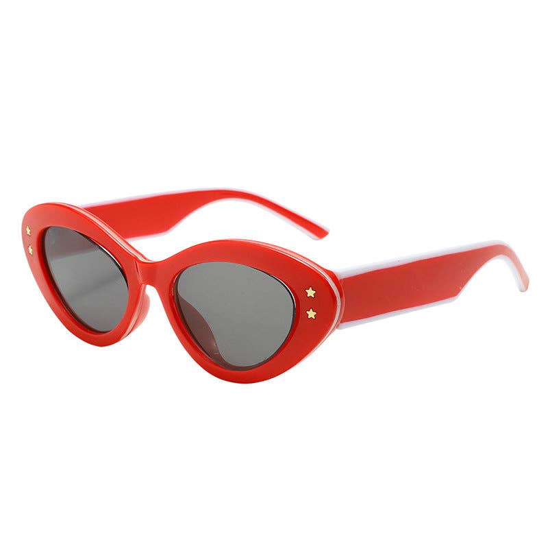 Oval Frame Cat-Eye Sunglasses Stylish UV400 Protection