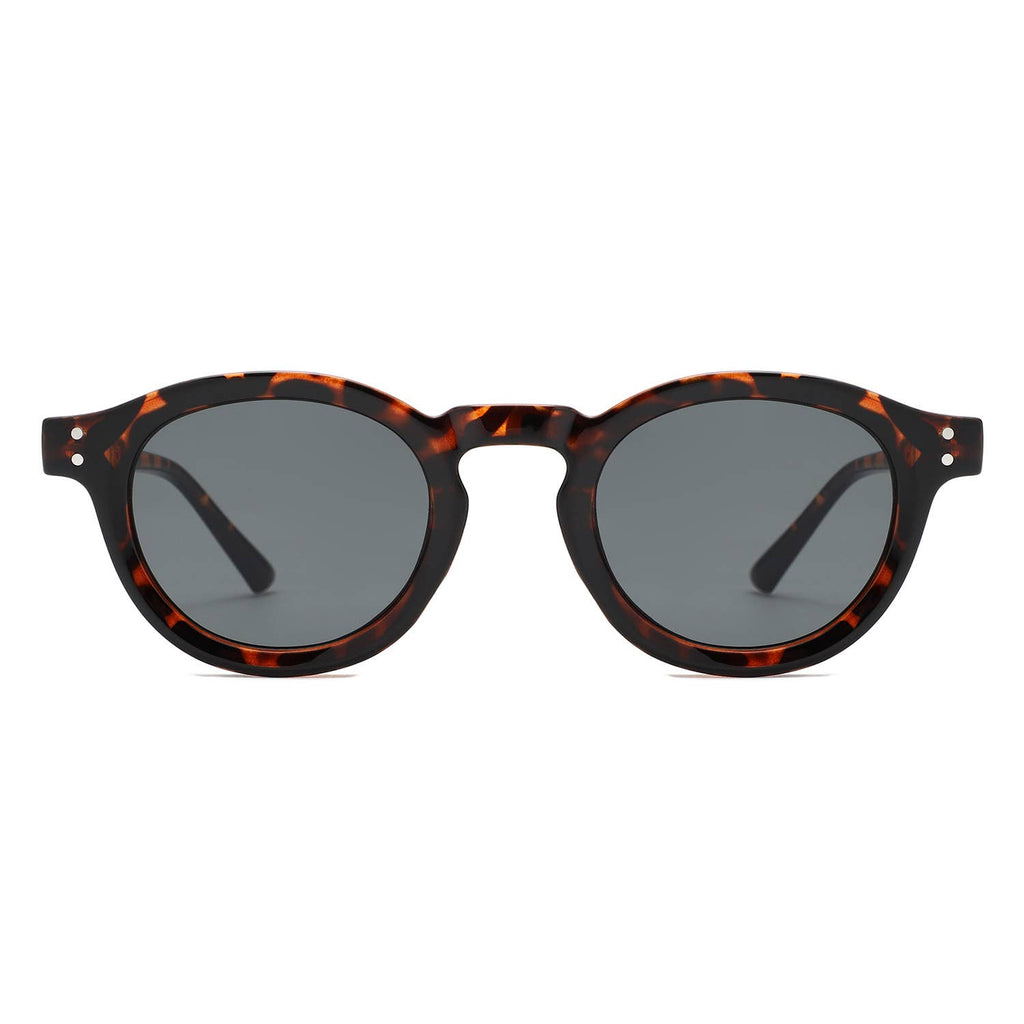 Classic Round Keyhole Tinted Lens Circle Fashion Sunglasses