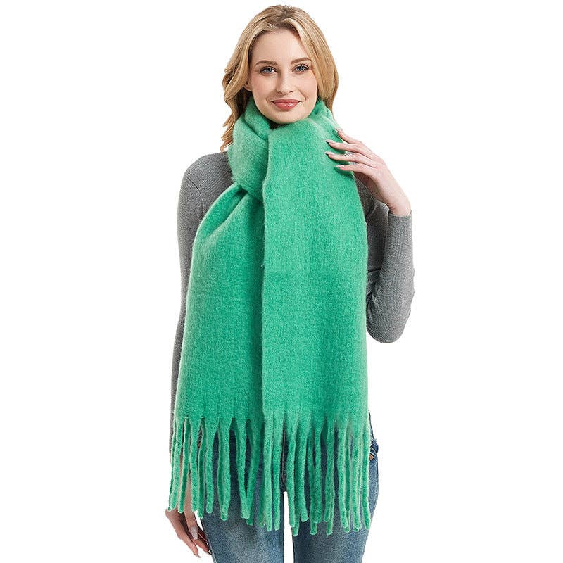 Solid Color Simple Tassel Scarves DPKS1011