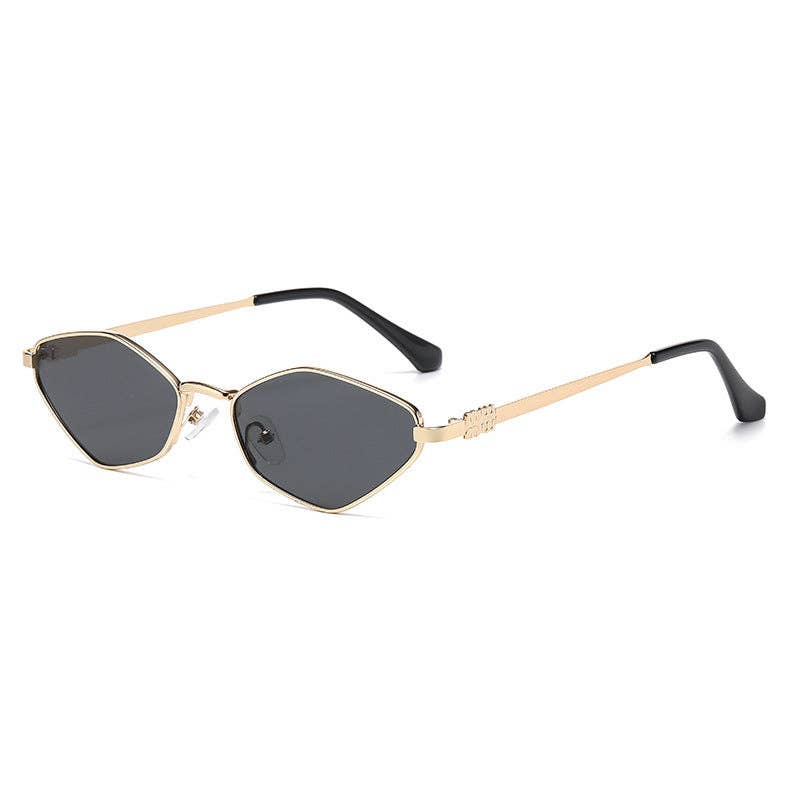 Trendy Hexagonal Sunglasses Metal Frame Fashion Eyewear