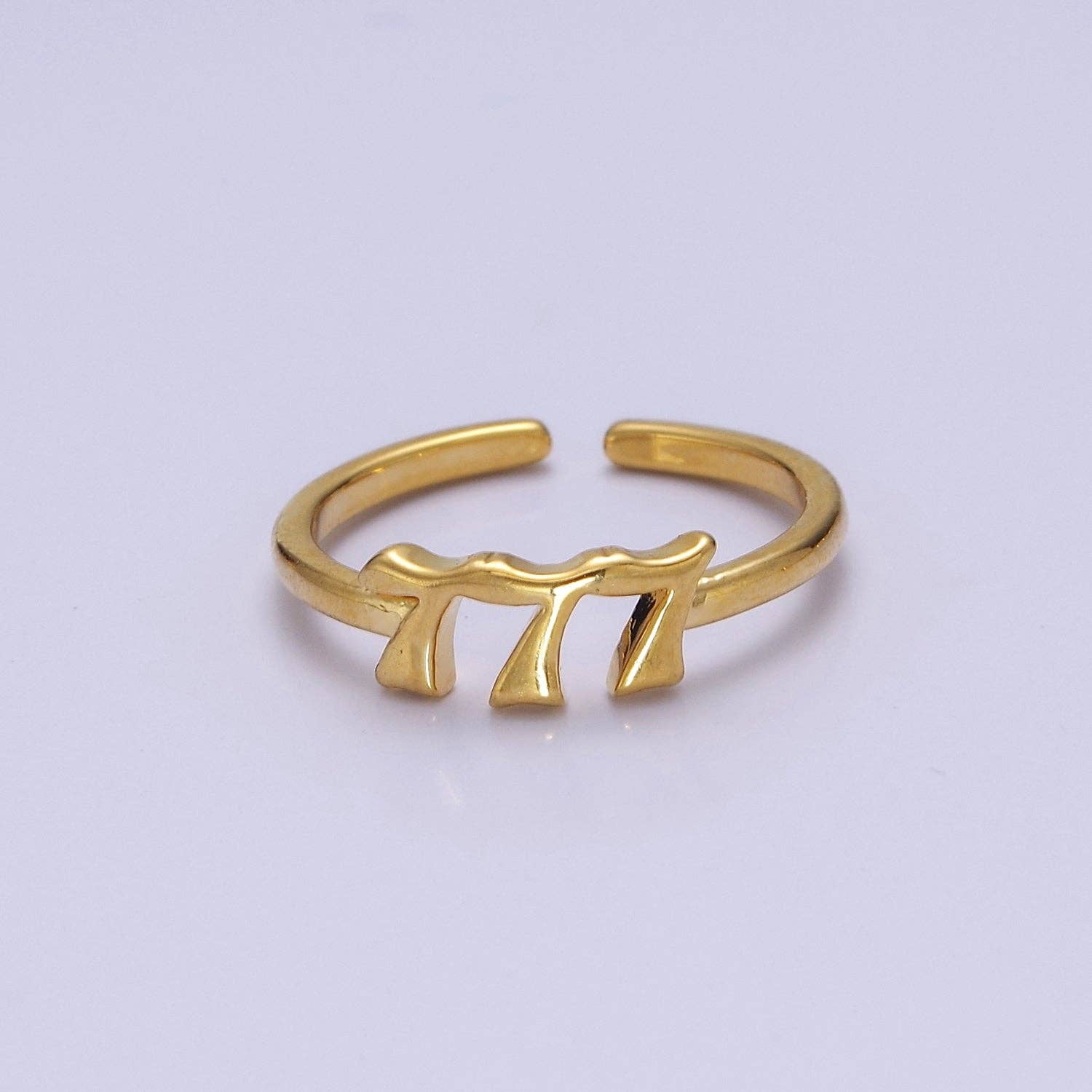 Dainty Angel Number Ring, Minimalist Gold Filled Ring Unisex