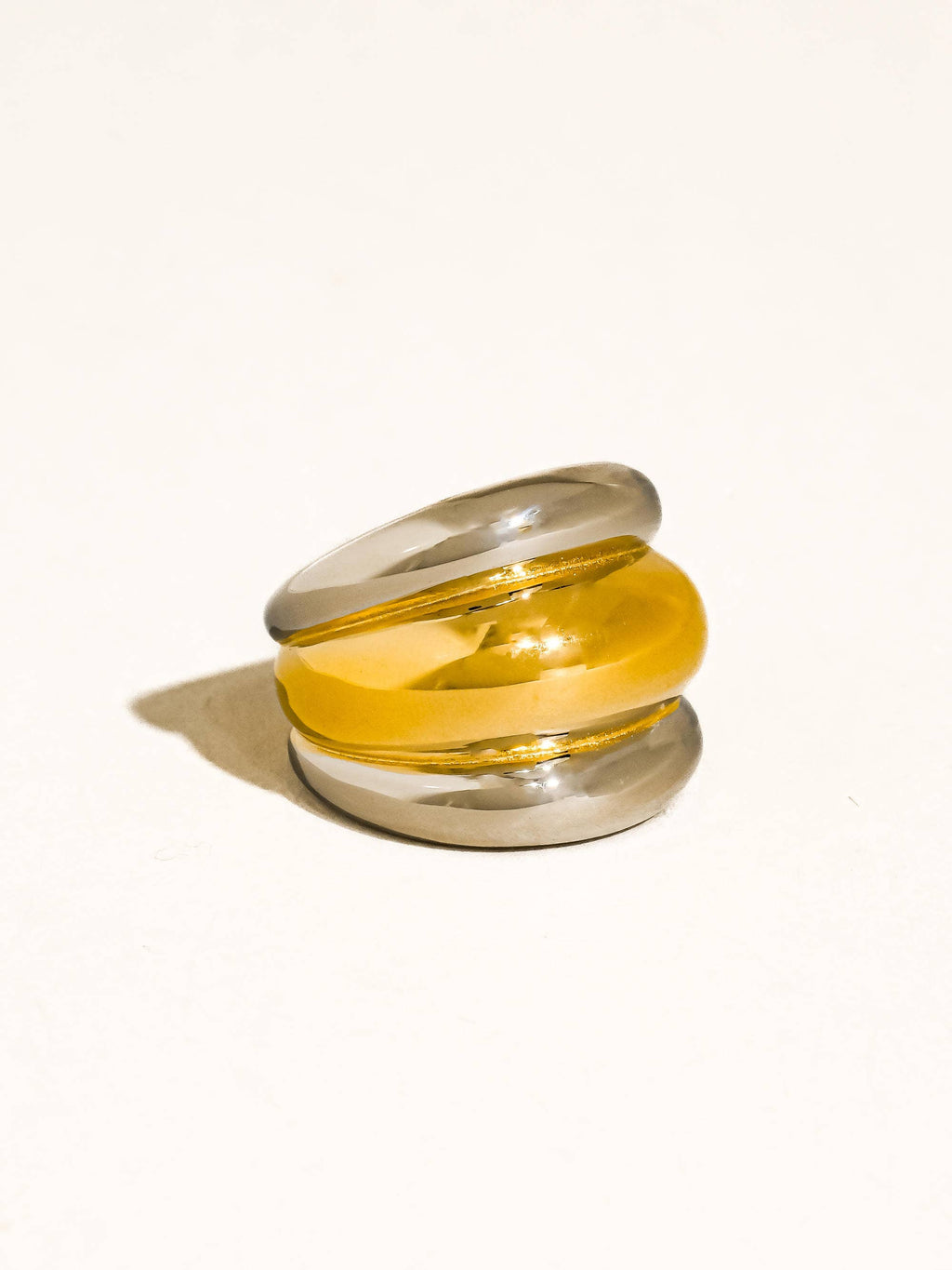 Daelen 18K Gold Non-Tarnish Dome Statement Ring