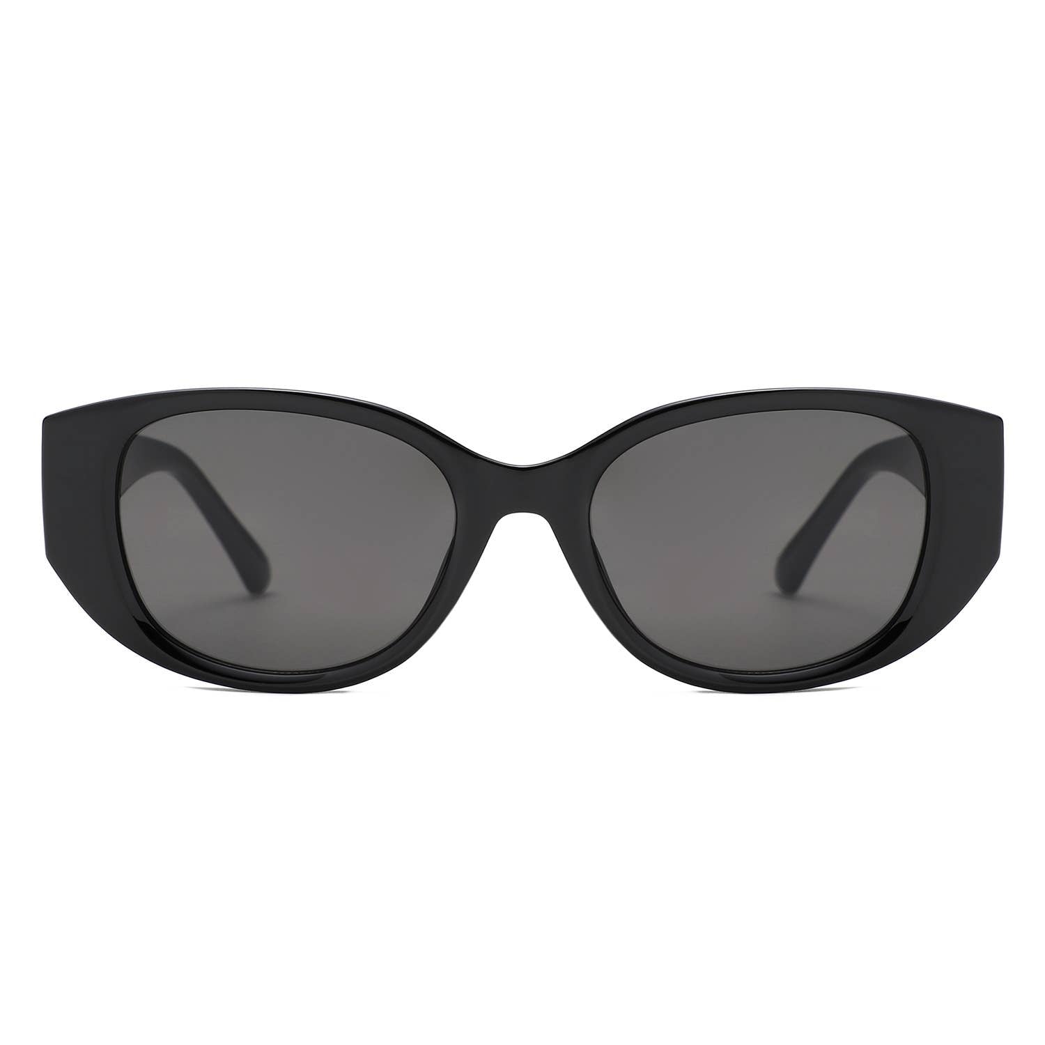Women Cat Eye Sleek Angular Thick Frames Fashion Sunglasses