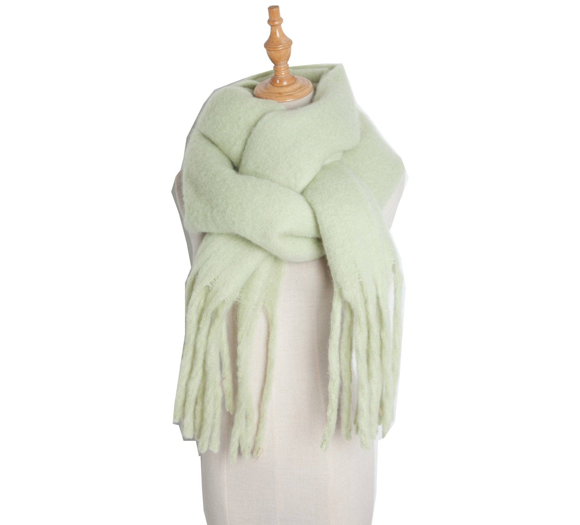 Solid Color Simple Tassel Scarves DPKS1011